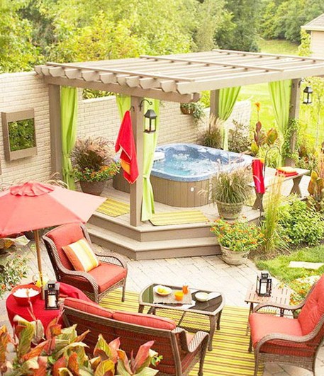 遮阳棚巧设计 不惧风吹日晒新葡京网上赌场8个花园区域(图3)