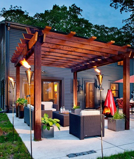 遮阳棚巧设计 不惧风吹日晒新葡京网上赌场8个花园区域(图6)