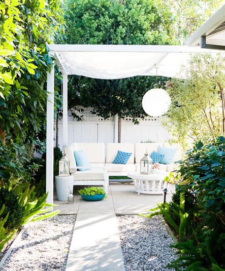 遮阳棚巧设计 不惧风吹日晒新葡京网上赌场8个花园区域(图7)